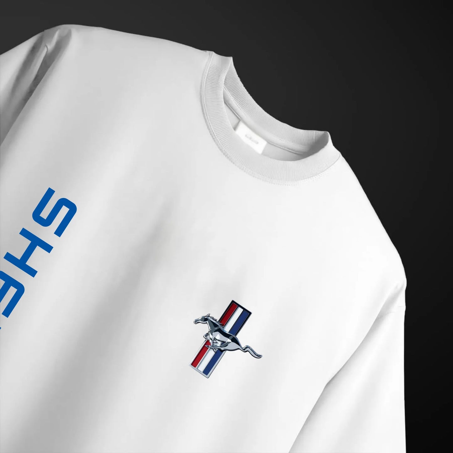 Men's Mustang Car Printed Oversized Tshirt