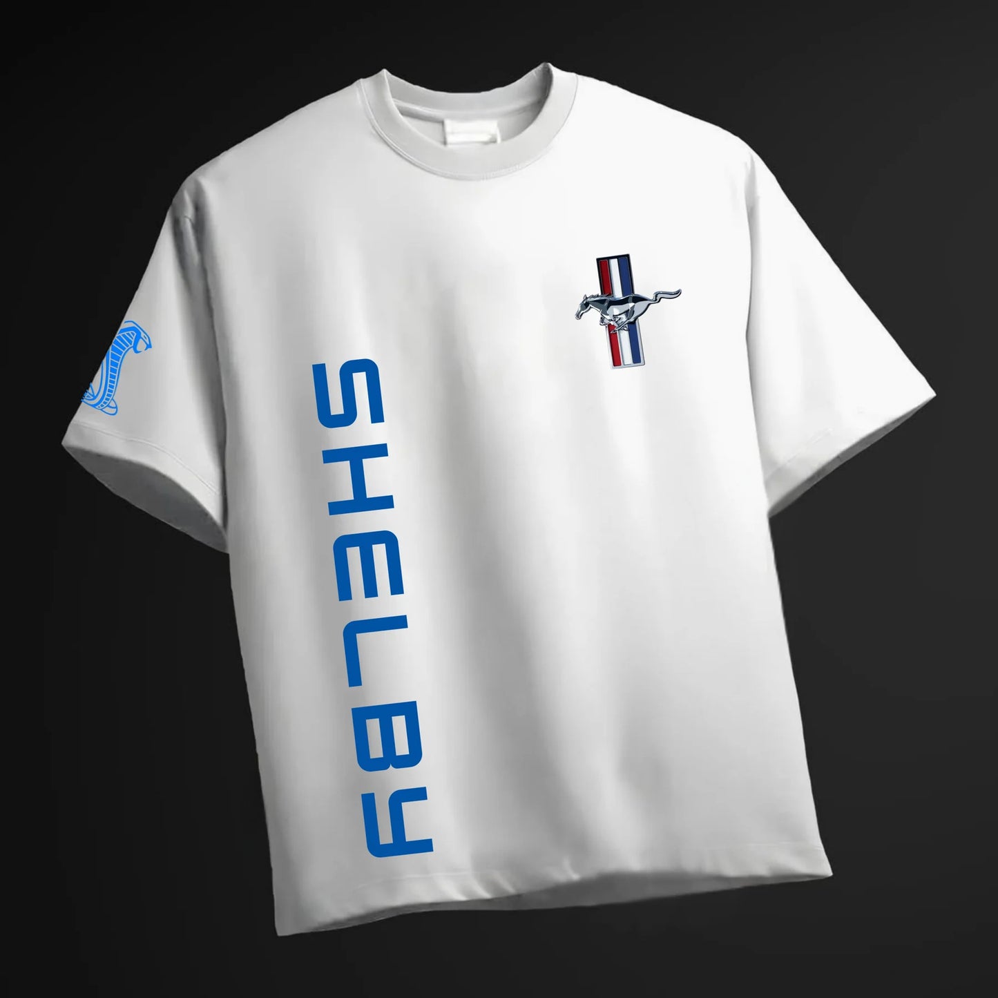 Men's Mustang Car Printed Oversized Tshirt