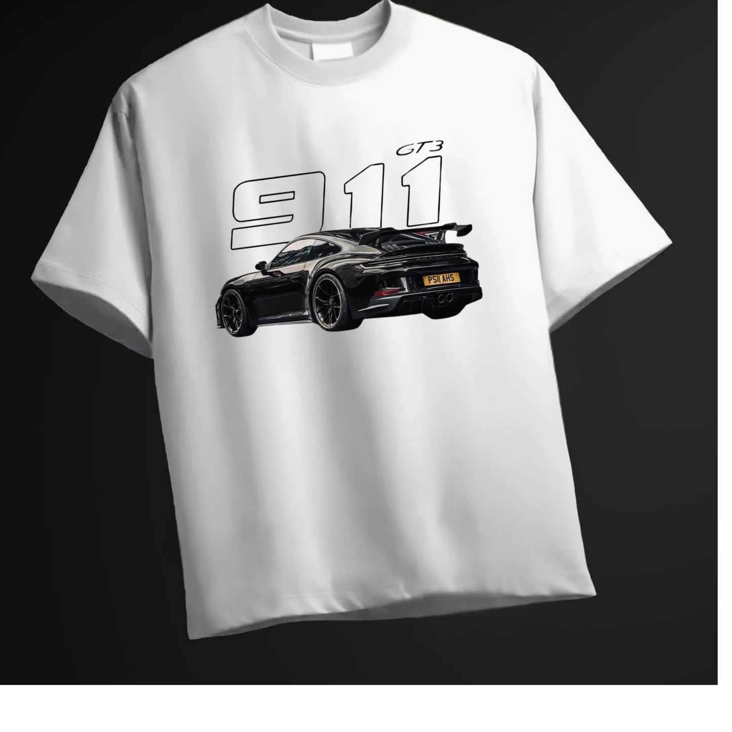 Men's porsche car printed Oversized Tshirt